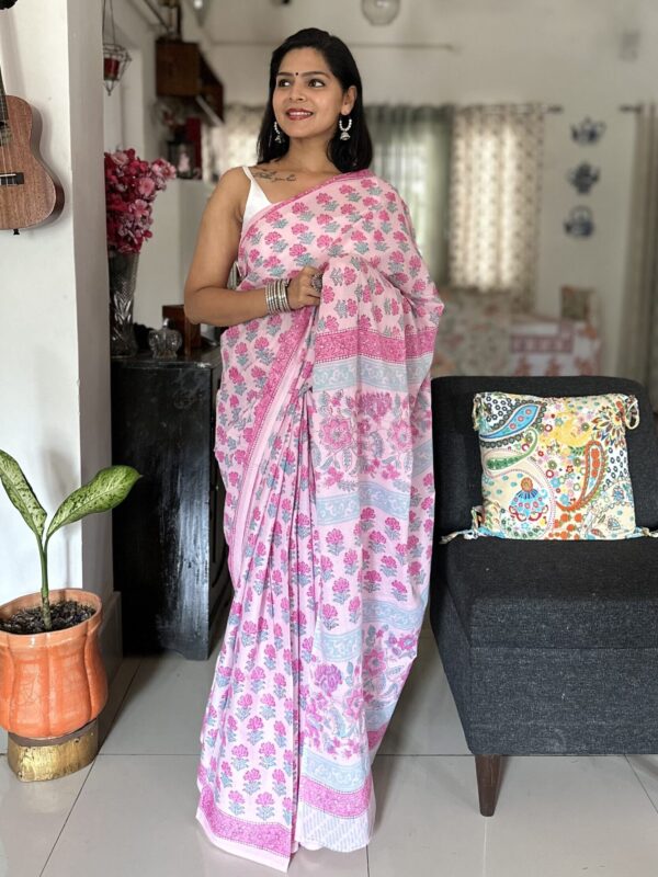 Gulshan Mulmul Cotton Saree