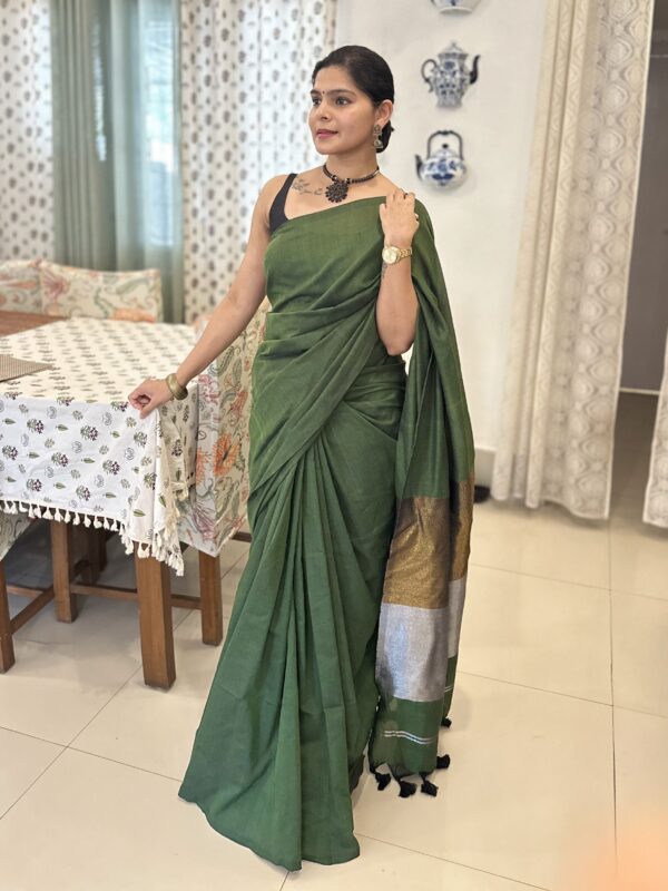 Roopkatha Green Cotton Saree